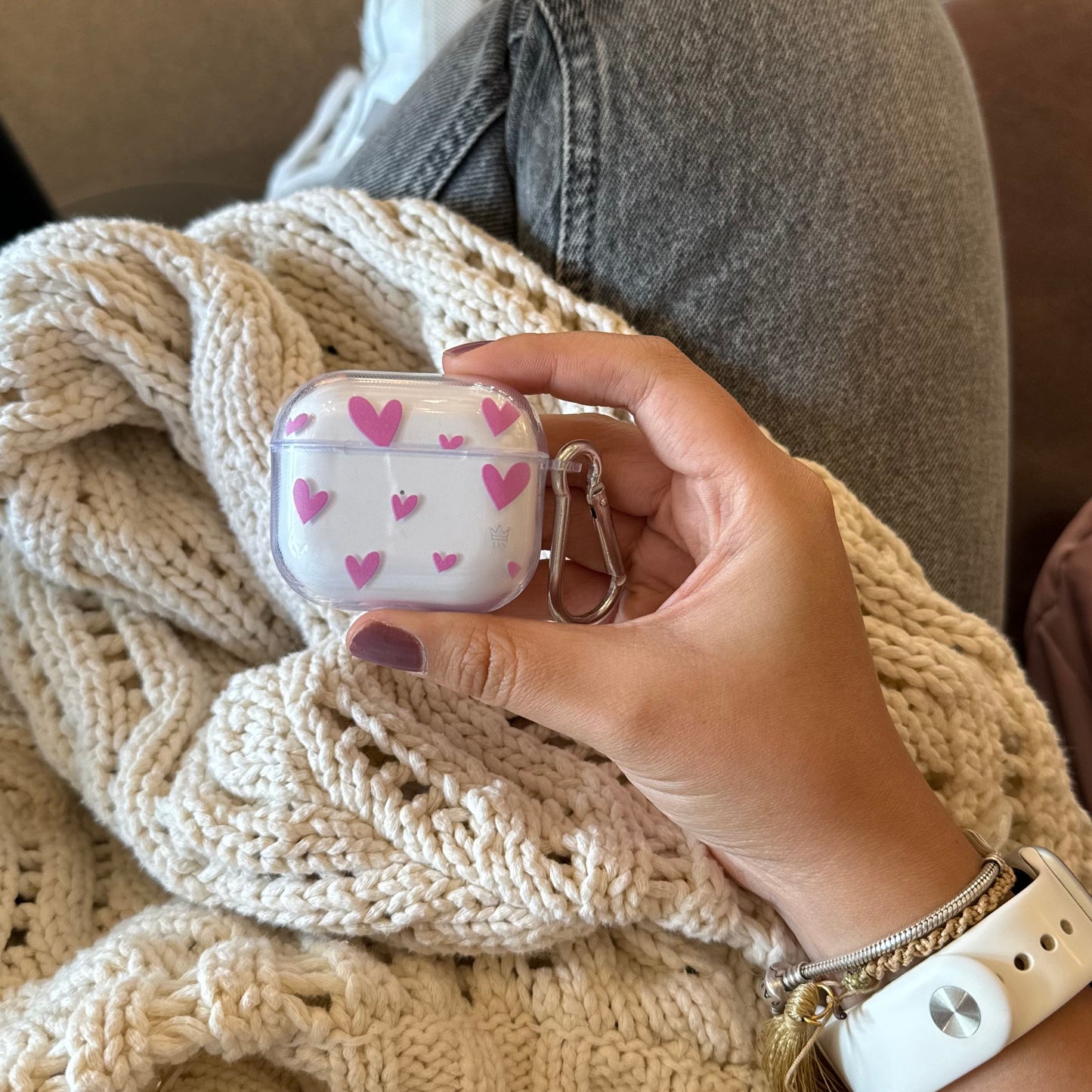 AirPods Cases Corazones Rosados