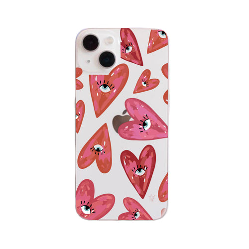 Case Corazones Rojos