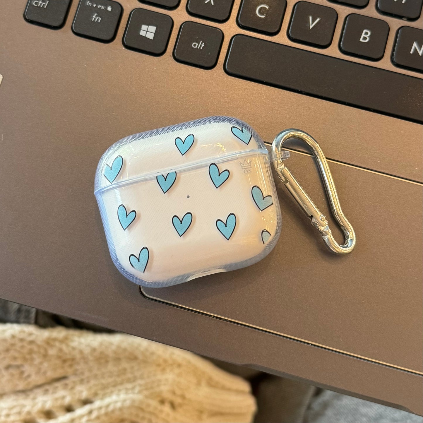 AirPods Cases Corazones Azules