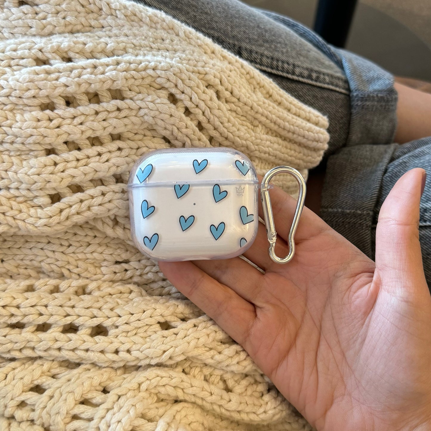 AirPods Cases Corazones Azules