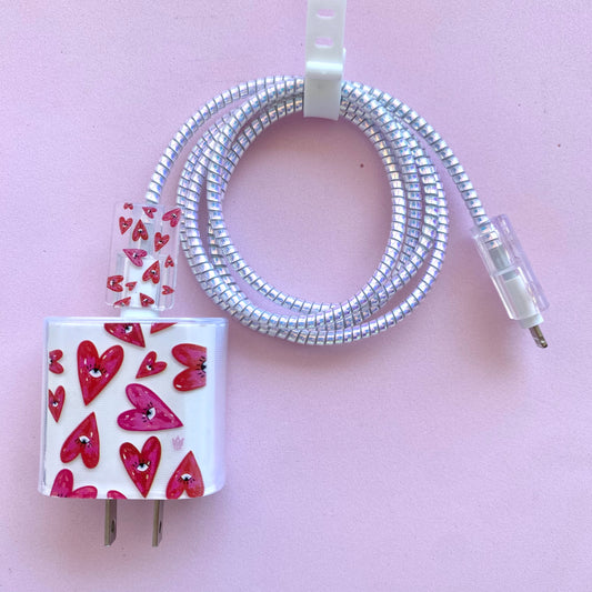 Combo Protector de Corazones Rojos