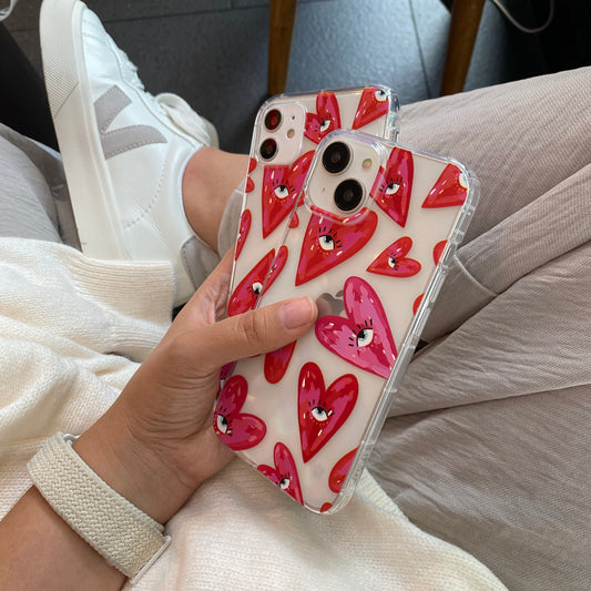 Case Corazones Rojos