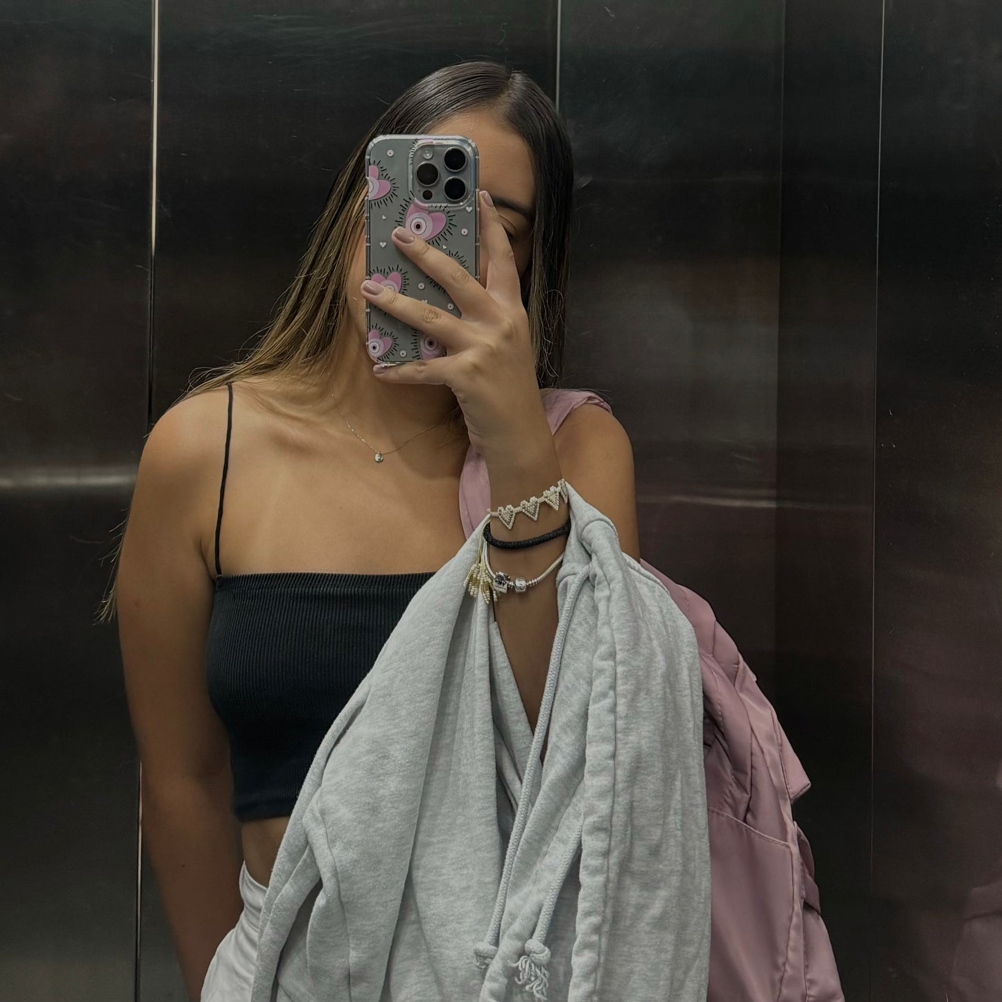 Case Corazones Rosados Eye