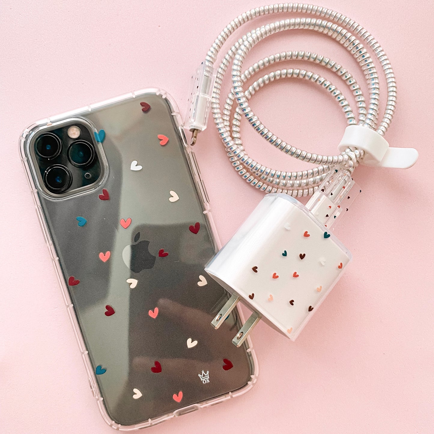 Combo Protector de Cable Corazones