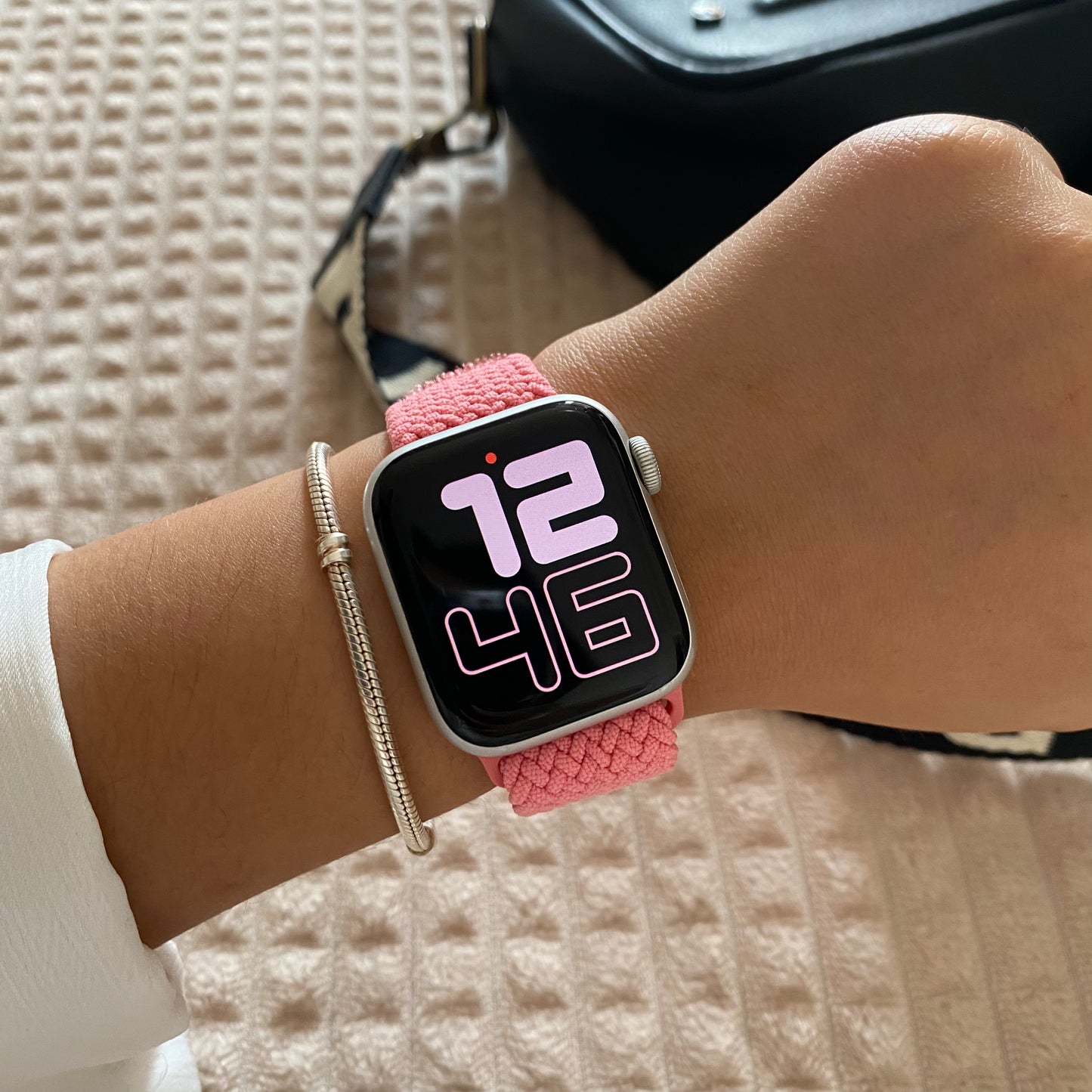 Correa Apple Watch Trenzada Rosado