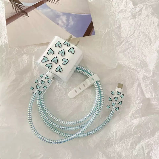 Combo Protector de Cable Azul