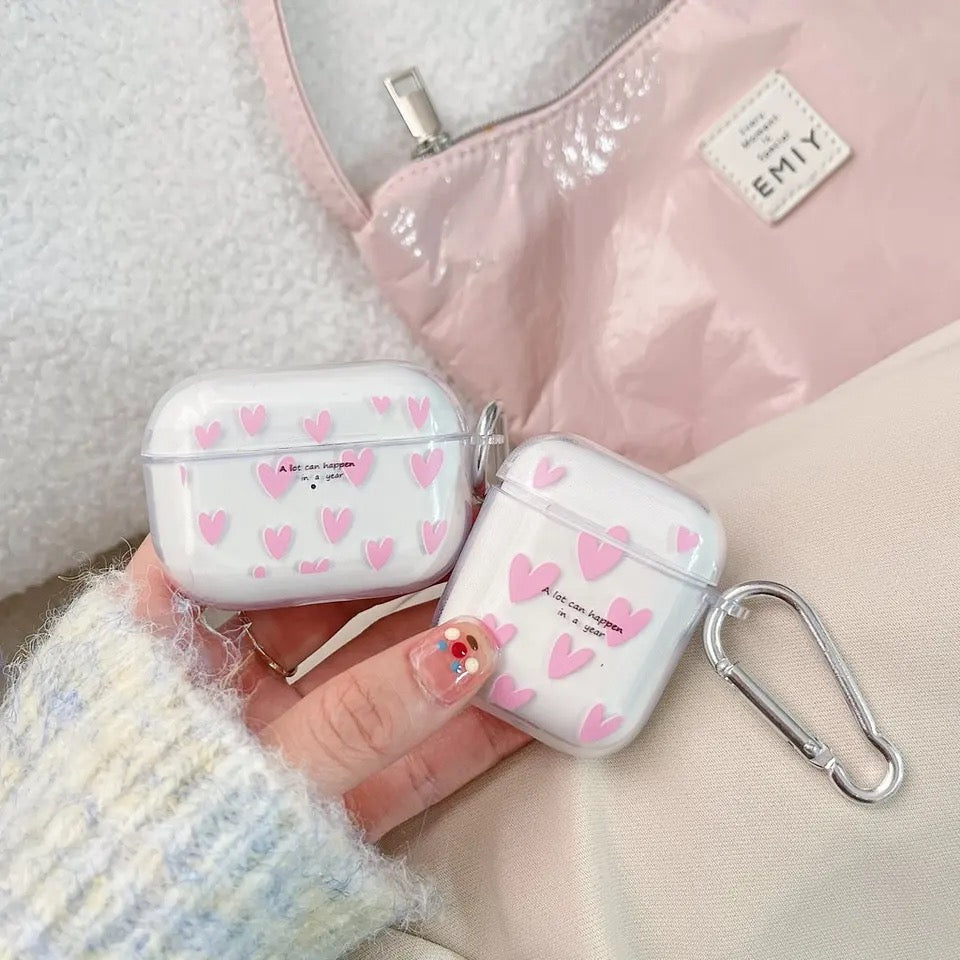AirPods Cases Corazones rosados